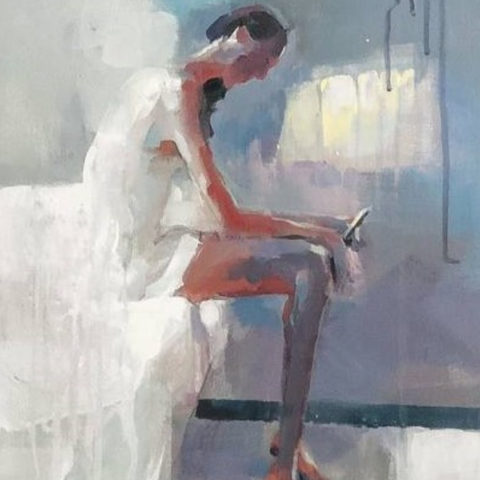 Εικ.: Rosario Oliva, «Smartphone» (2018, λεπτομέρεια).