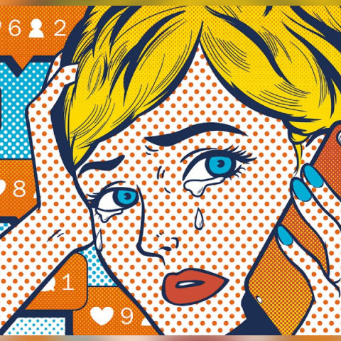 Duofen (Frieda) Ma, «Social Media Addiction» (2021, λεπτομέρεια)