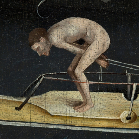 Εικ. Hieronymus Bosch, «Ο κήπος των επίγειων απολαύσεων» (1503-15, λεπτομέρεια).