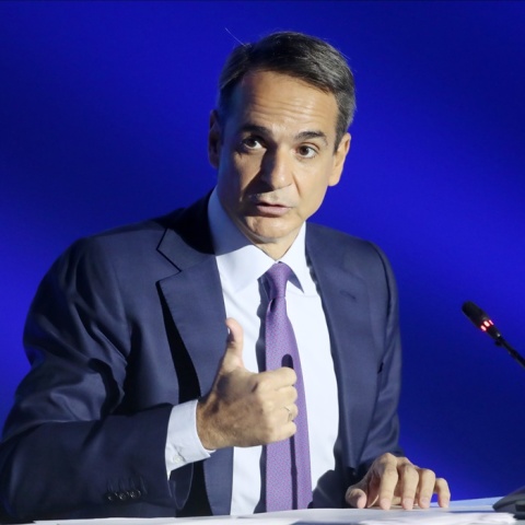 Ο Κυριάκος Μητσοτάκης στη ΔΕΘ