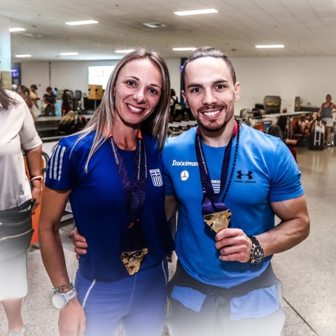 Αντιγόνη Ντρισμπιώτη - Λευτέρης Πετρούνιας κρατούν τα χρυσά τους μετάλλια