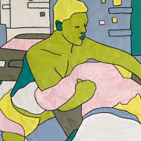 Το έργο του Louis Barthélemy "Training session on Yoff beach" στην γκαλερί Ζουμπουλάκη