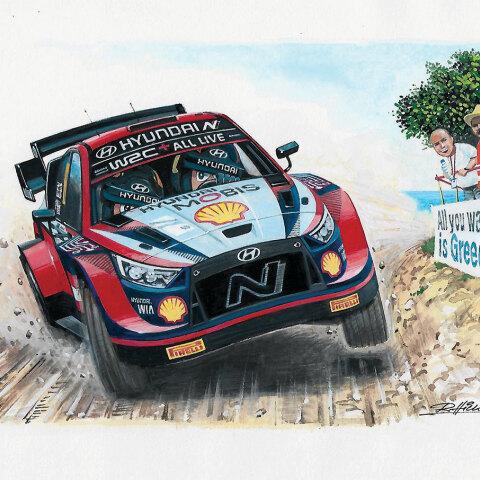 Σκίτσο με το Ράλλυ Ακρόπολις