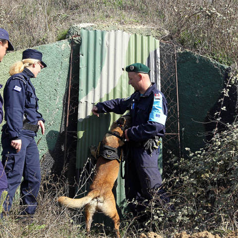Περιπολία μελών της ΕΛ.ΑΣ. και της Frontex στον Έβρο