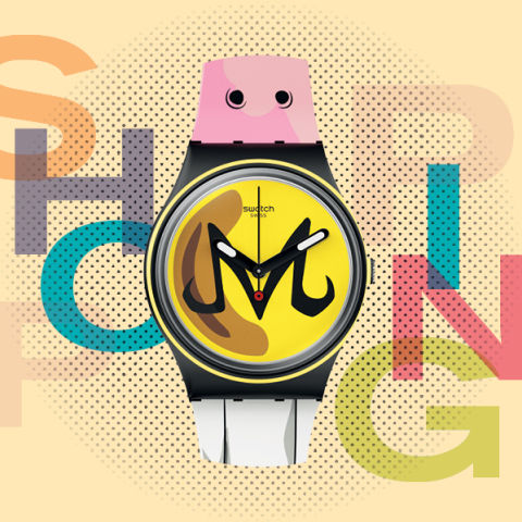 Ρολόι Swatch σε εικαστικό για shopping