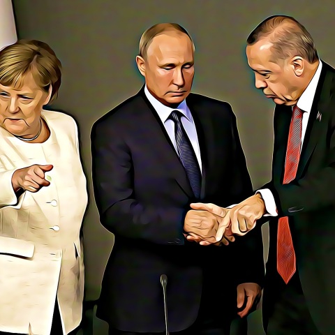 Οι σχέσεις της Άνγκελα Μέρκελ ως καγκελαρίου της Γερμανίας με τον Ρετζέπ Ταγίπ Ερντογάν και τον Βλαντιμίρ Πούτιν, και η κριτική που της ασκείται.