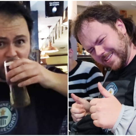 Θέση στα Παγκόσμια Ρεκόρ Γκίνες κατέκτησε 29χρονος Ουαλός, ο οποίος έσπασε το φράγμα των περισσότερων μπαρ που επισκέφθηκε άνθρωπος σε 24 ώρες φτάνοντας τα 56. 