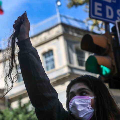 Διαμαρτυρία για τον θάνατο της Μαχσά Αμινί 