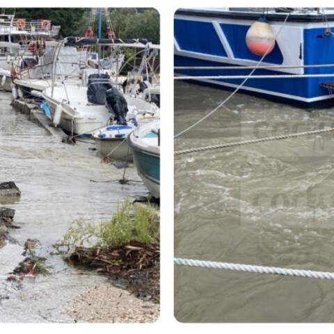 Εικόνες από την κακοκαιρία στην Κέρκυρα