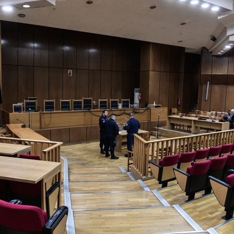 Δίκη Χρυσής Αυγής - Η δικαστική αίθουσα