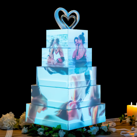 τούρτα με προβολή βίντεο 