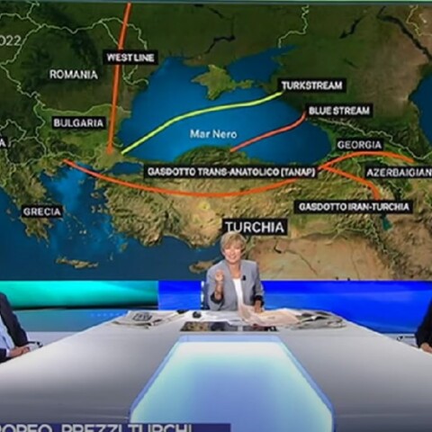 Το πάνελ εκπομπής στην ιταλική τηλεόραση όπου συνέβη το απρόοπτο