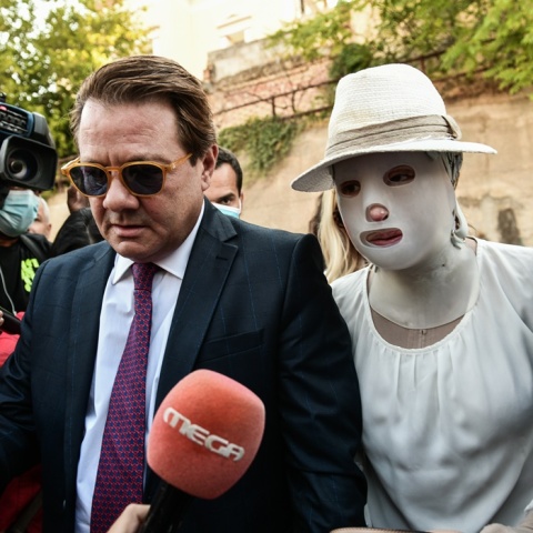 Ο Απόστολος Λύτρας με την Ιωάννα Παλιοσπύρου