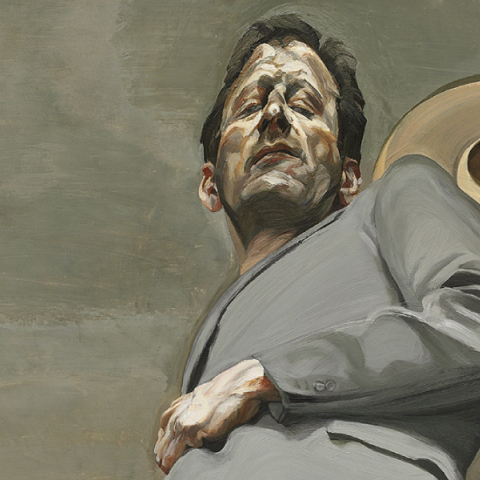 Lucian Freud, «Reflection with Two Children (Self-portrait)», 1965, λεπτ., Museo Nacional Thyssen-Bornemisza, Mαδρίτη.