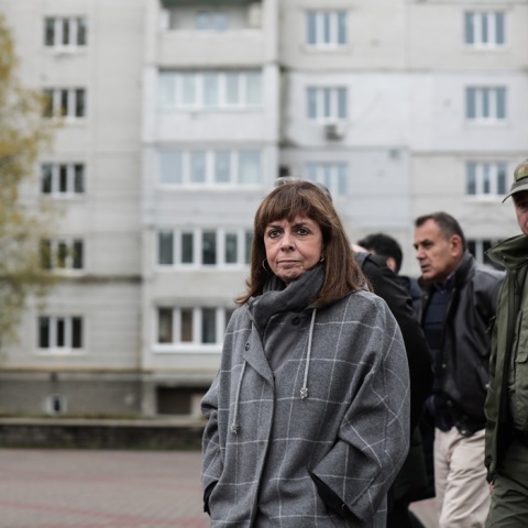 Η Πρόεδρος της Δημοκρατίας, Κατερίνα Σακελλαροπούλου, στο Κίεβο