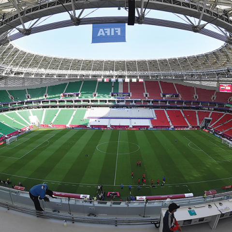 Το Στάδιο Αλ Τουμάμα στη Ντόχα του Κατάρ θα είναι ένα από τα γήπεδα για το Παγκόσμιο Κύπελλο του 2022. 