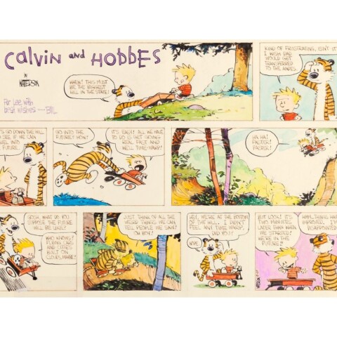 Ρεκόρ σε δημοπρασία για χρωματιστό στριπ του «Calvin and Hobbes» - Πωλήθηκε έναντι 480.000 δολαρίων ένα από τα πιο πολύτιμα κόμικς στην ιστορία της 9ης τέχνης. 