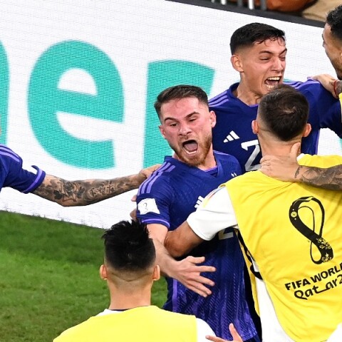 Πολωνία-Αργεντινή 0-2: Πανηγυρισμοί των παικτών της «αλμπισελέστε»