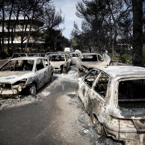 Φωτιά στο Μάτι - Αυτοκίνητα