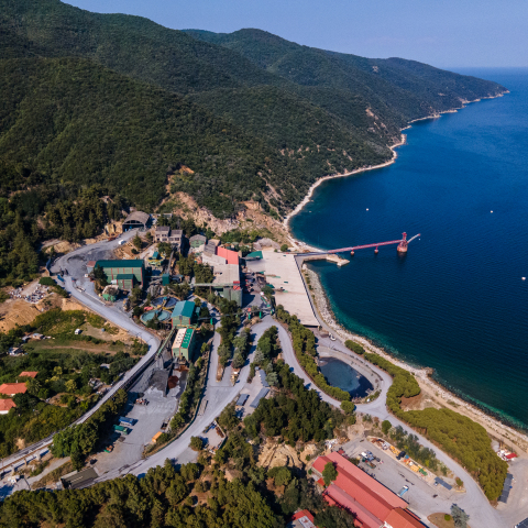 χώρος αποθήκευσης χαλκού από ψηλά