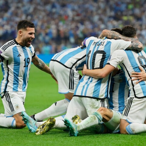 Οι πανηγυρισμοί της Αργεντινής στο 2-0 κόντρα στην Γαλλία