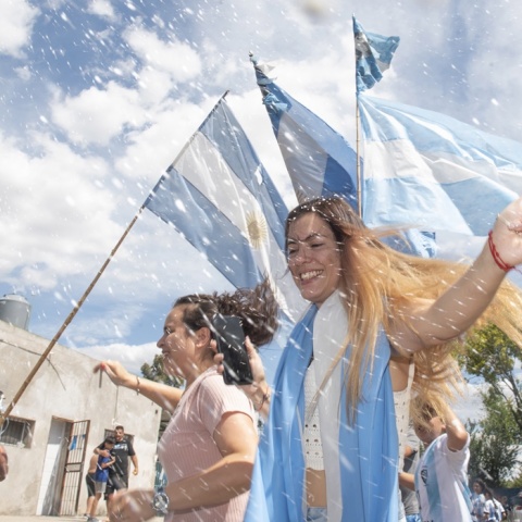 Πανηγυρισμοί μετά την κατάκτηση του Μουντιάλ 2022 από την Αργεντινή στο Μπουένος Άιρες