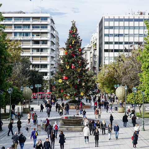 Η πλατεία Συντάγματος. 