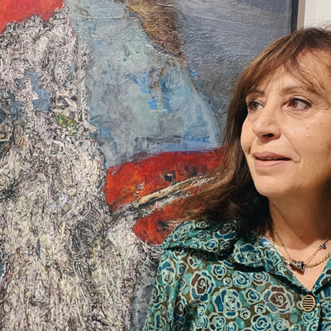 Η εικαστικός Σοφία Παπαδοπούλου. 