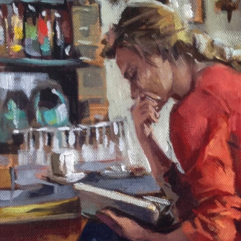 Εικ.: Isabelle Zutter, «L'heure du thé» (2016, λεπτ.) 