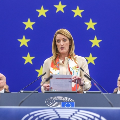 Qatargate: Σειρά από νέους κανόνες αναφορικά με το λόμπινγκ και τη διαφάνεια παρουσιάζει η πρόεδρος της ευρωβουλής, Ρομπέρτα Μέτσολα.