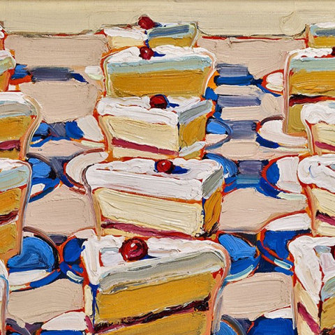Εικ.: Wayne Thiebaud, «Boston Cremes» (1962, Crocker Art Museum Purchase, © 2019 Wayne Thiebaud).