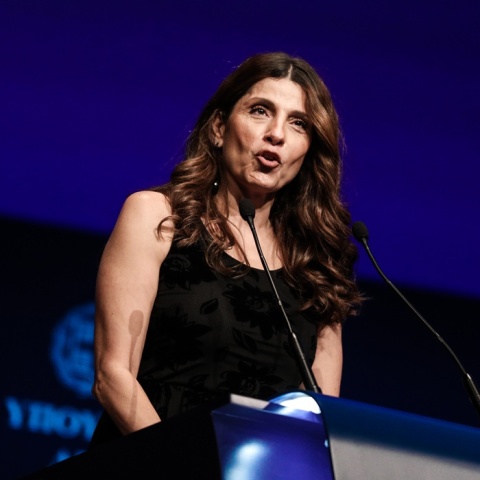 Η εκπρόσωπος Τύπου του ΣΥΡΙΖΑ - Προοδευτική Συμμαχία, Πόπη Τσαπανίδου