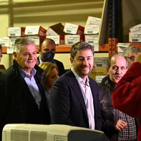 Ο πρόεδρος του ΠΑΣΟΚ-ΚΙΝΑΛ, Νίκος Ανδρουλάκης, στο Διεθνές Πανεπιστήμιο Ελλάδας στην Κατερίνη