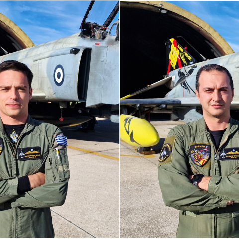 Οι δύο νεκροί πιλότοι Μάριος - Μιχαήλ Τουρούτσικας και Ευστάθιος Τσιτλακίδης