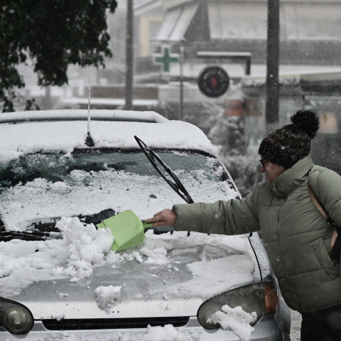 H κακοκαιρία «Μπάρμπαρα» στην Αθήνα