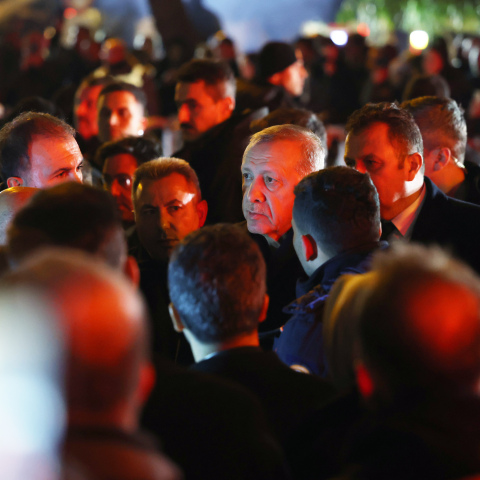 Ο Ταγίπ Ερντογάν στις πληγείσες περιοχές