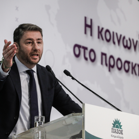 Ο πρόεδρος του ΠΑΣΟΚ-ΚΙΝΑΛ, Νίκος Ανδρουλάκης