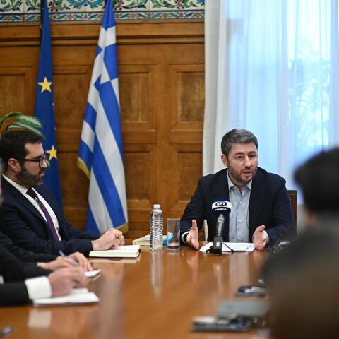 Ο πρόεδρος του ΠΑΣΟΚ-ΚΙΝΑΛ, Νίκος Ανδρουλάκης