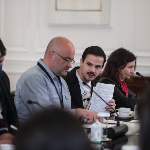 Καλλιτέχνες στη συνάντηση με τον πρωθυπουργό στο Μέγαρο Μαξίμου