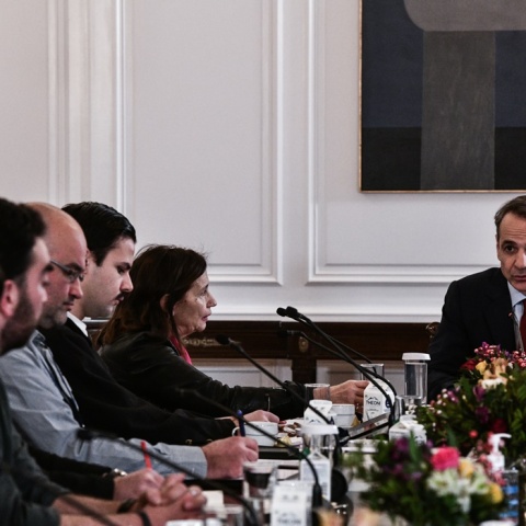 Καλλιτέχνες - Συνάντηση με τον Κυριάκο Μητσοτάκη στο Μέγαρο Μαξίμου