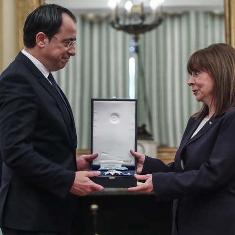 Κατερίνα Σακελλαροπούλου και Νίκος Χριστοδουλίδης