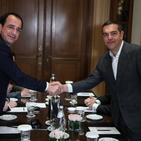 Ο Αλέξης Τσίπρας συναντήθηκε με τον νέο πρόεδρο της Κυπριακής Δημοκρατίας, Νίκο Χριστοδουλίδη - Τι συζήτησαν για το Κυπριακό και την τραγωδία στα Τέμπη.