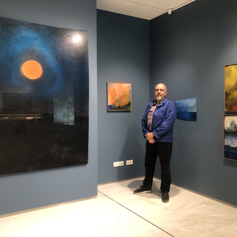 Ο Μανώλης Χάρος στην έκθεση «Διονύσιος Σολωμός… Δύο φλόγες… Μανώλης Χάρος» στην Αμερικανική Σχολή Κλασικών Σπουδών στην Αθήνα