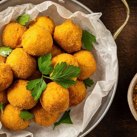 Καροτοκεφτέδες με Μακεδονικό Ταχίνι