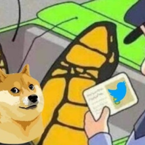 Ο Έλον Μασκ συνεχίζει τις αλλαγές στο Twitter - Αντικατέστησε το χαρακτηριστικό πουλί του λογοτύπου με το σύμβολο του κρυπτονομίσματος Dogecoin.