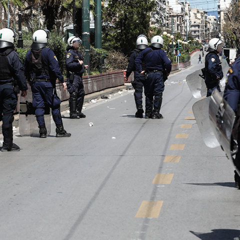 Αστυνομικοί μπροστά από την ΑΣΣΟΕ
