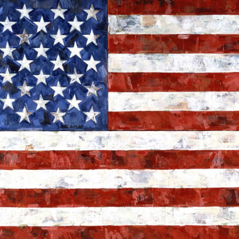 Εικ.: Jasper Johns, «Flag» (1967). Credit: Jasper Johns/Licensed by VAGA at Artists Rights Society