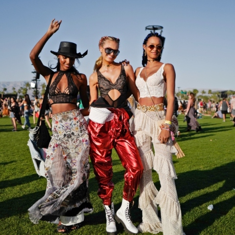 Jasmine Tookes, Romeo Strijd and Lais Ribeiro στο Coachella Valley Music & Arts Festival Weekend στην Καλιφόρνια 