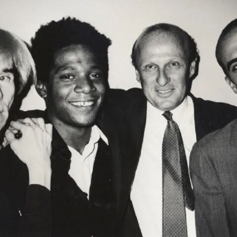 Andy Warhol, Jean-Michel Basquiat, Bruno Bischofberger and Fransesco Clemente, New York, 1984