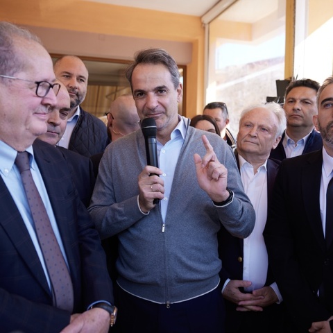 Ο πρωθυπουργός Κυριάκος Μητσοτάκης σε περιοδεία στην Αργολίδα